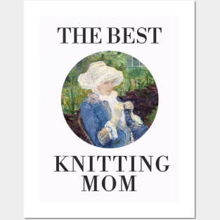 THE BEST KNITTING MOM EVER FINE ART VINTAGE STYLE MOTHER OLD TIMES. Posters and Art